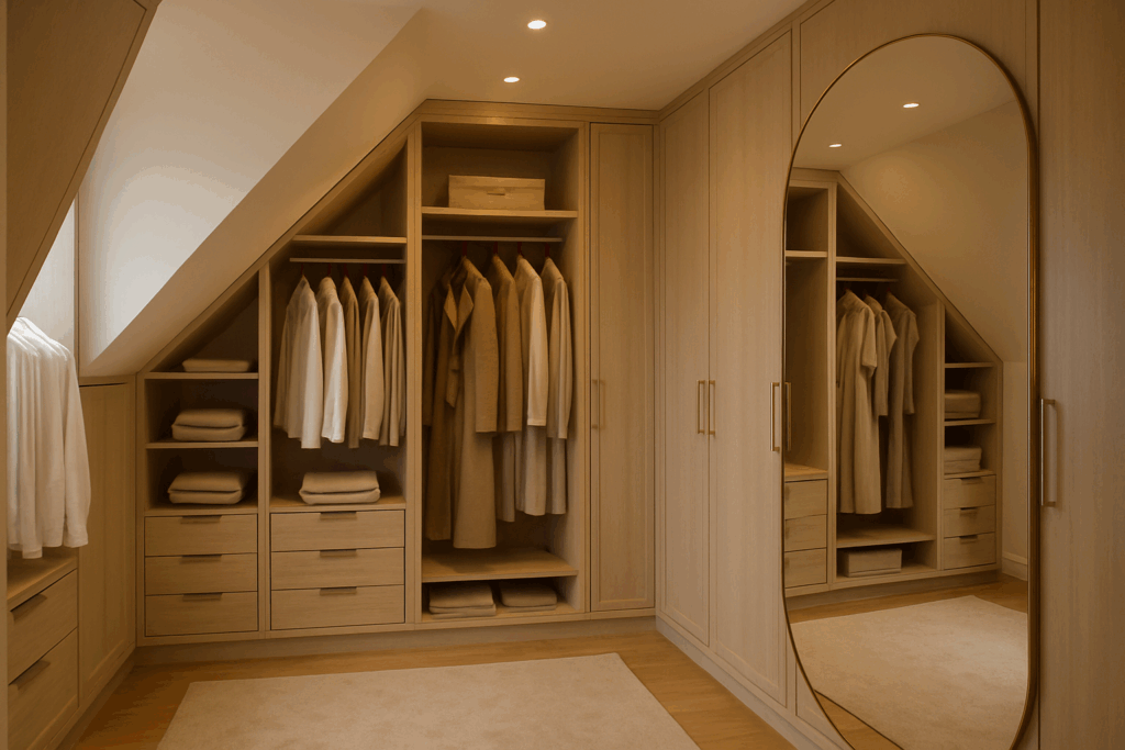 transformez votre espace sous les combles en un dressing room élégant et fonctionnel. découvrez nos conseils pour optimiser chaque mètre carré avec des rangements astucieux et un design moderne, alliant praticité et esthétique.