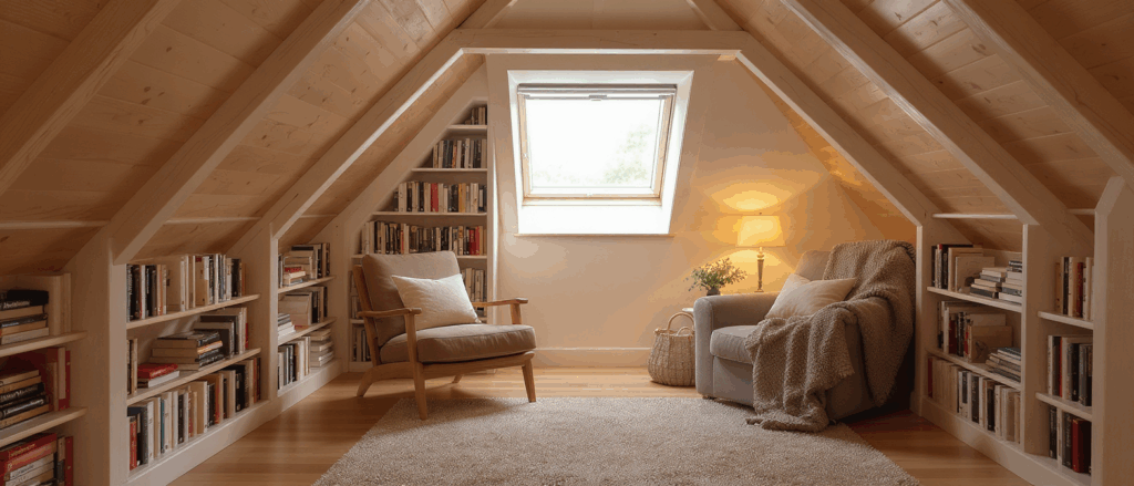 découvrez comment aménager vos combles en une bibliothèque ou un coin lecture cosy sous les toits. transformez votre espace inutilisé en un lieu de détente et de culture, alliant praticité et esthétisme.
